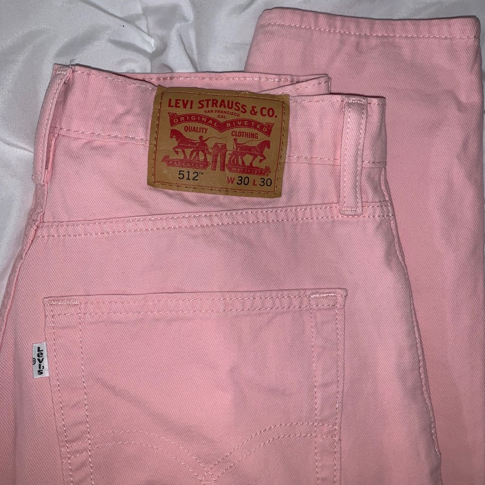 Levi 512 Pink Skinny Jeans